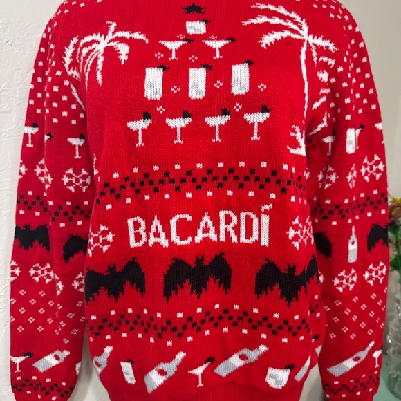 Livpassionately Bacardi Rum Ugly Christmas Holiday Sweater Halloween Men's Sz M - Picture 4 of 13